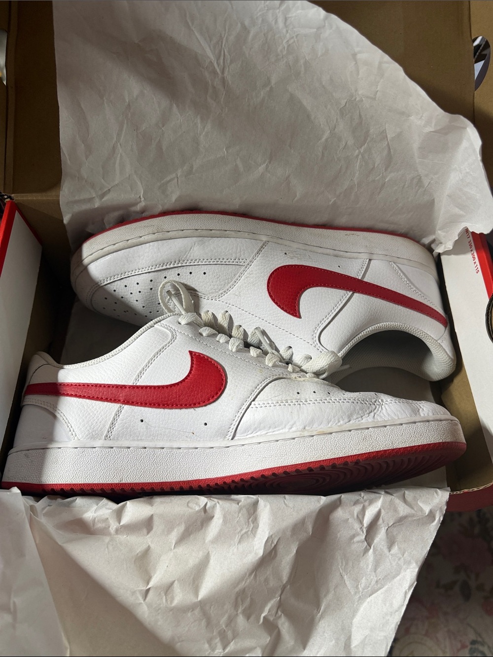 Nike  Men’s Court Vision LO 10.5 Like New Red White
